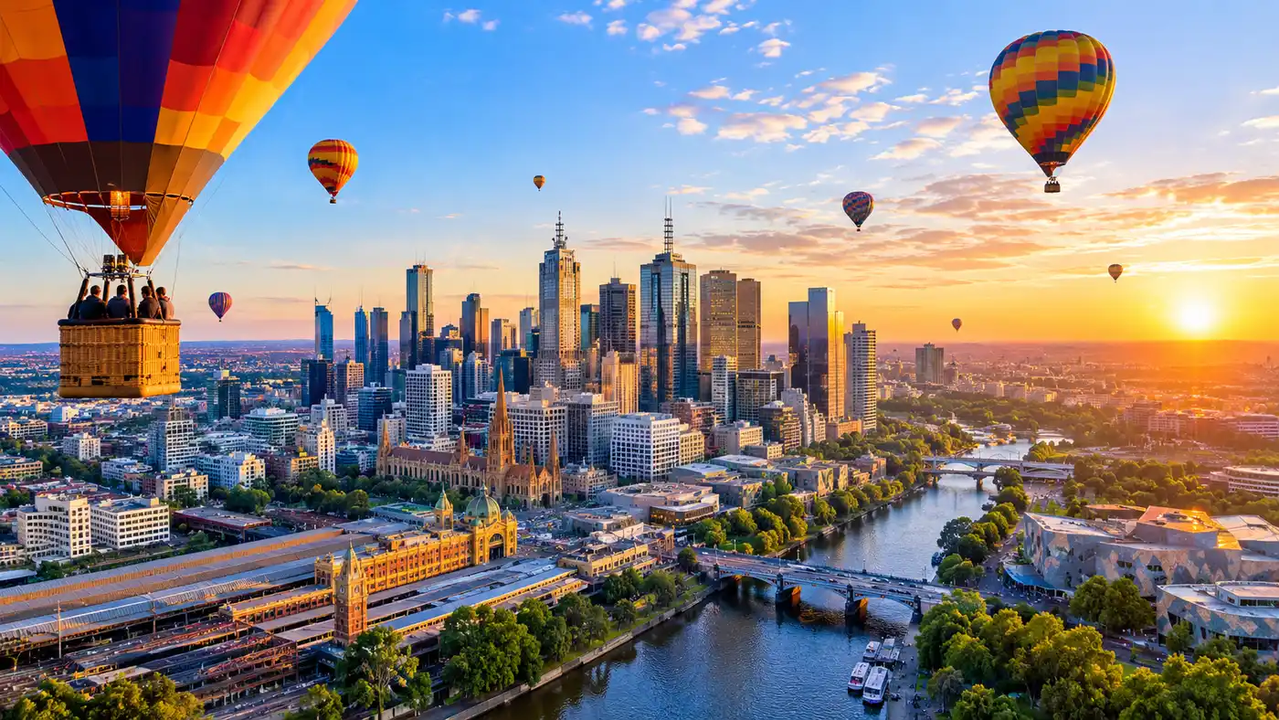 Hot Air Balloon Flights Over Melbourne City Views Explained