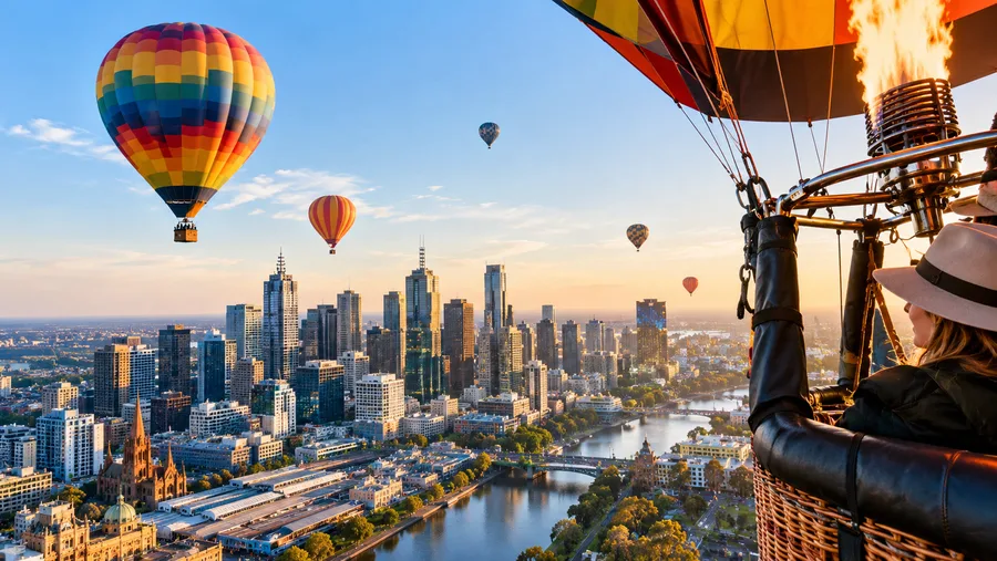 Hot Air Ballooning Over Melbourne CBD What You'll See
