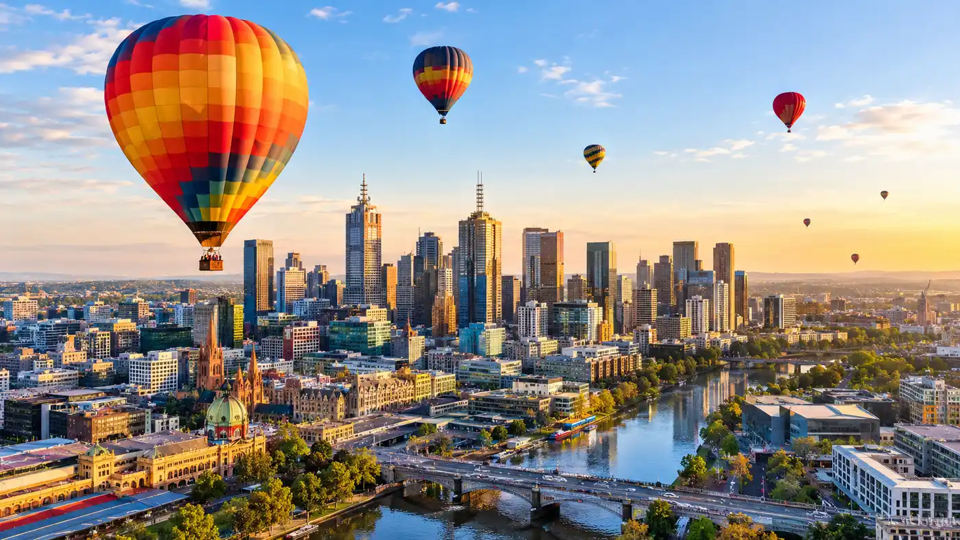 Hot Air Ballooning Over Melbourne CBD What You'll See